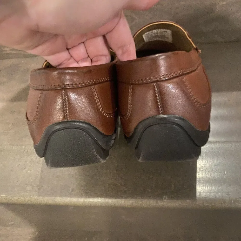 Deer Stags Loafer‎ Men 8 M Cognac Brown Slip On Memory Foam Faux Leather Comfort